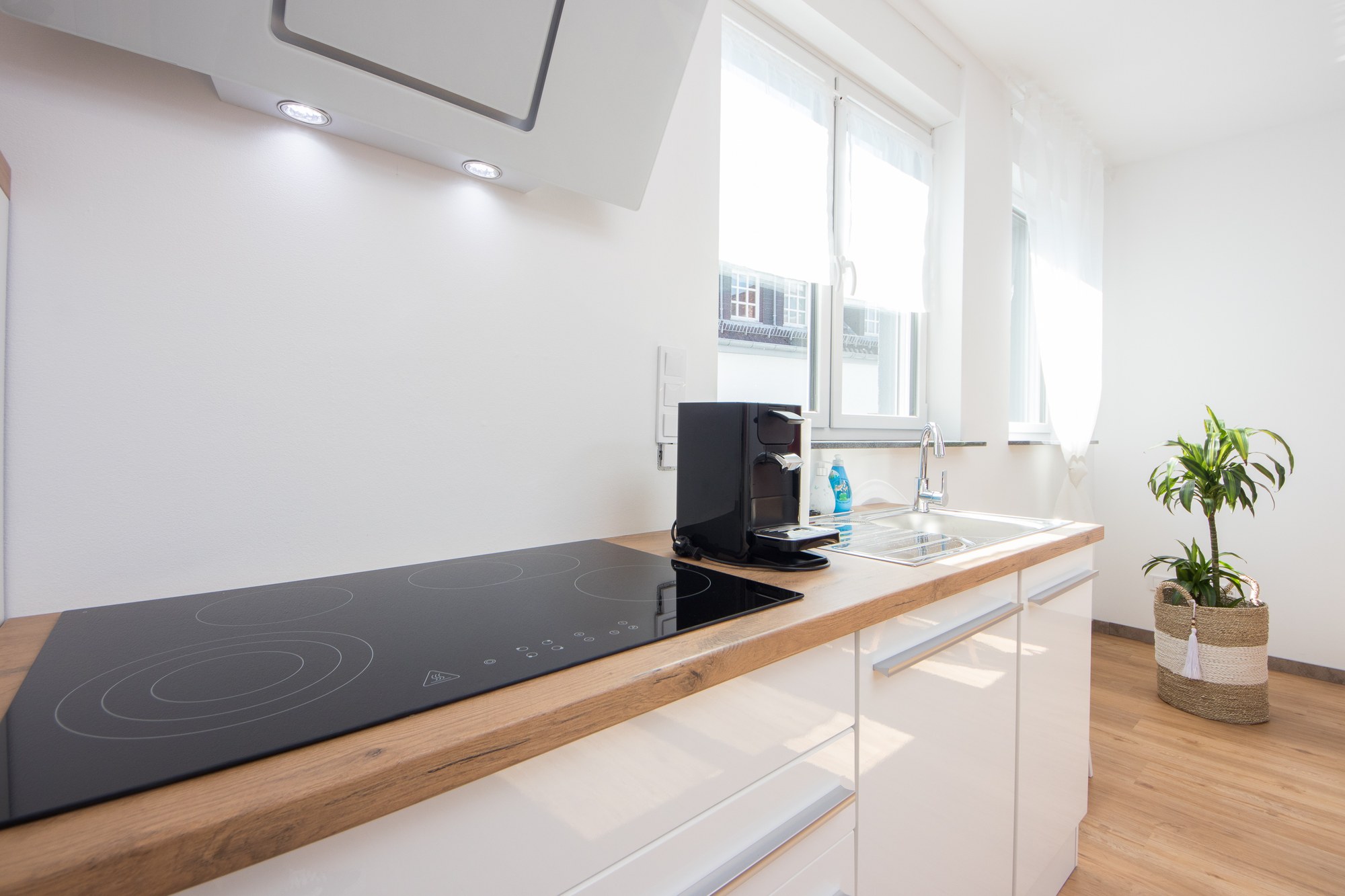 Detail der Küche der Ferienwohnung 3