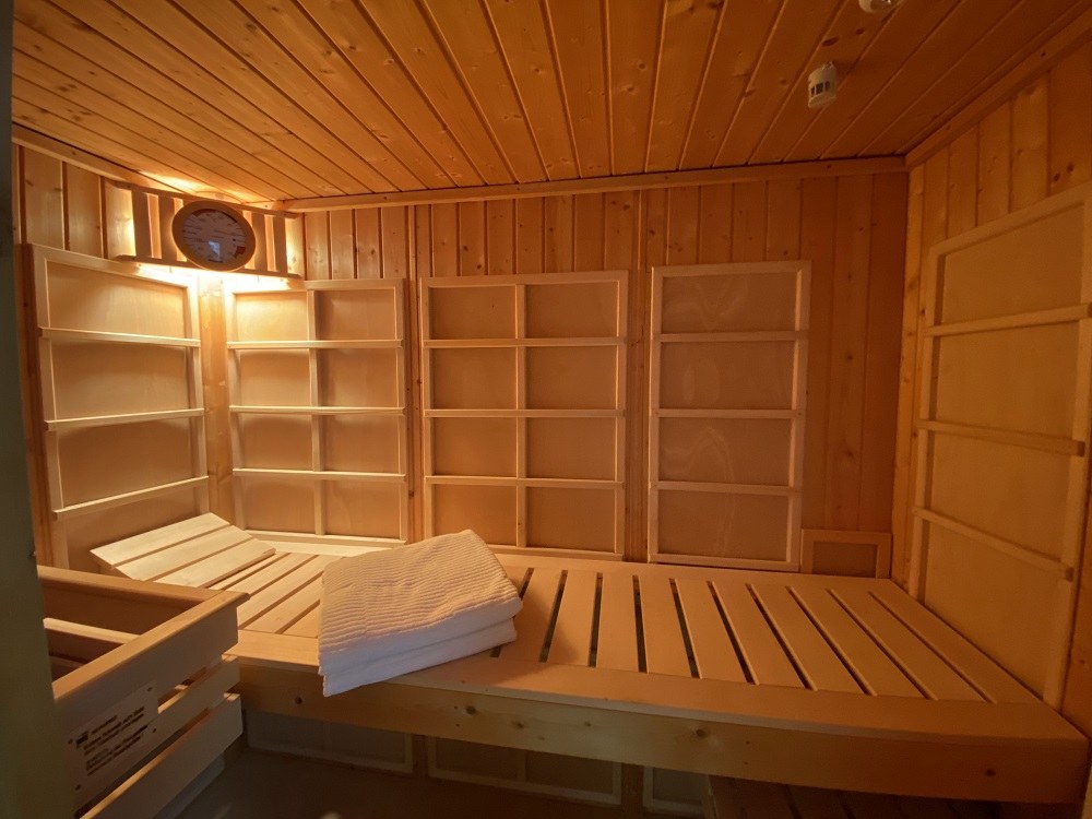 Innenansicht der Sauna der Ferienwohnung 3