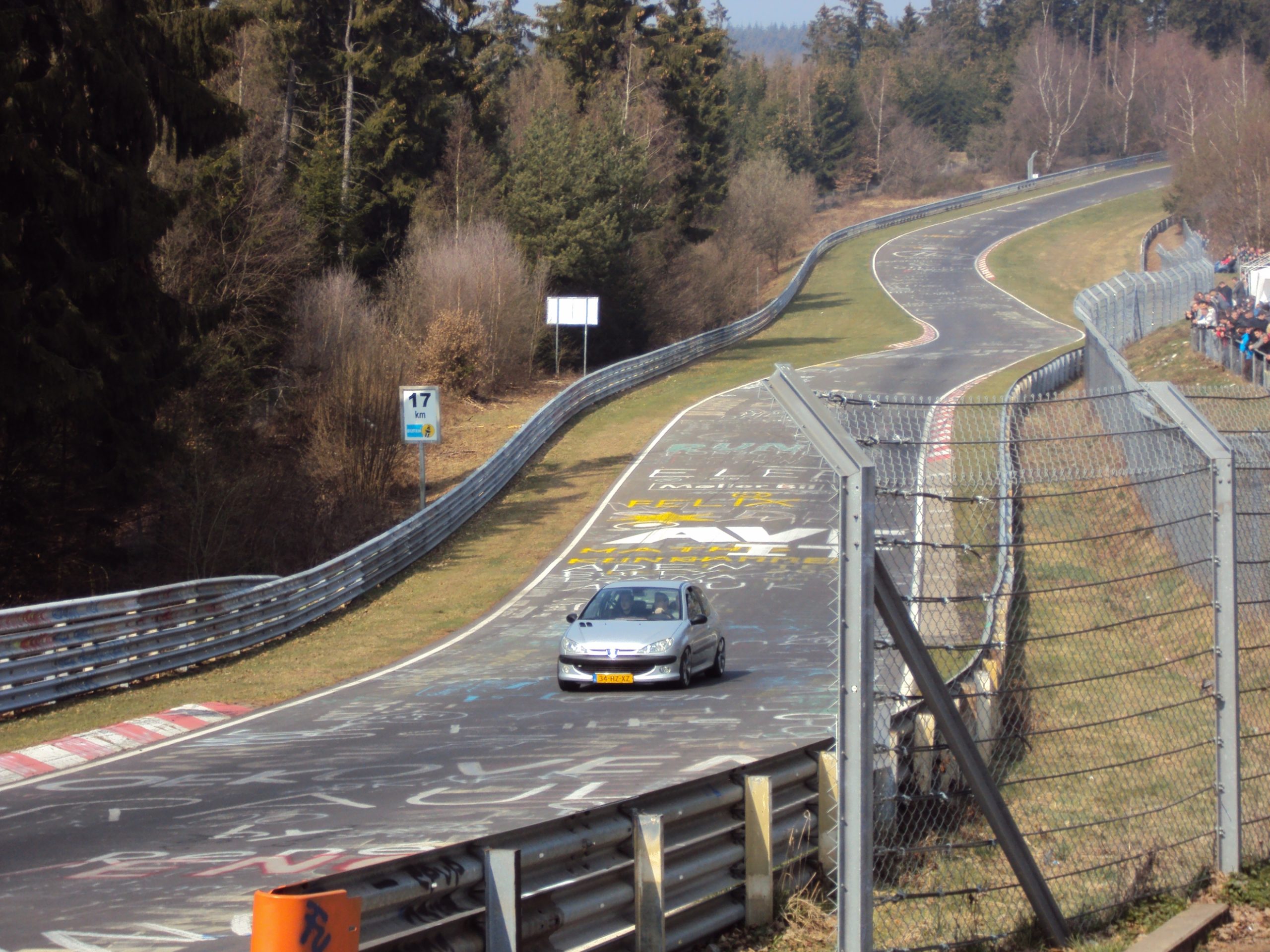 Nürburgring-Nordschleife am Streckenabschnitt Pflanzgarten